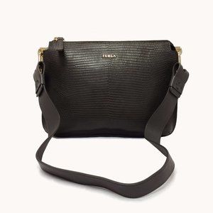 Furla Jade Embossed Shoulder Bag